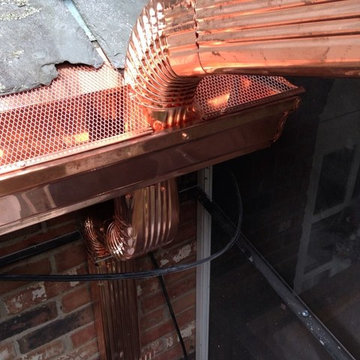 Copper "K" Style Gutters & Copper Screening