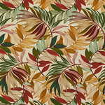 Red, Green and Gold Vibrant Leaves Outdoor Indoor Upholstery Fabric By The Yard - This upholstery fabric suitable for indoor and outdoor applications. The fabric is water, soil, mildew and fading resistant. It is also Scotchgarded for further protection. It is cleanable with warm water and soap. Uniquely Made in America!