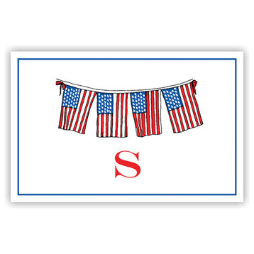 Laminated Placemat Flags Single Initial, Letter F
