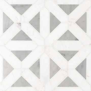 MSI SMOT-BIANDOL-GEOP Bianco Square Floor and Wall Tile - White