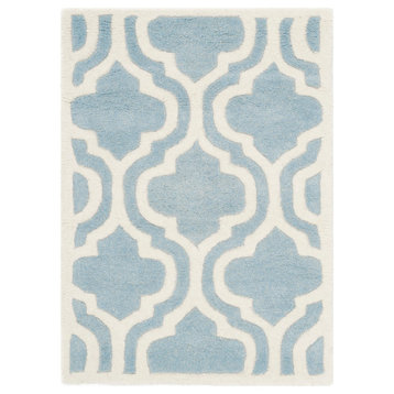 Safavieh Chatham Collection CHT727 Rug, Blue/Ivory, 3'x5'
