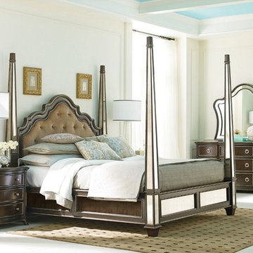 American Drew Belladonna Upholstered Poster Bedroom Set