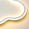 LED Ceiling Light in the Shape of Cloud For Bedroom, Kids Room, White, Dia15.7xh2.0", Brightness Dimmable