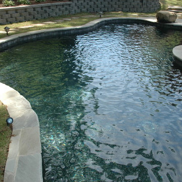 The customer wanted a pool that looks like a pond!