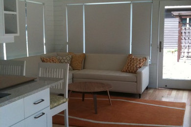 Living room - modern living room idea in New York