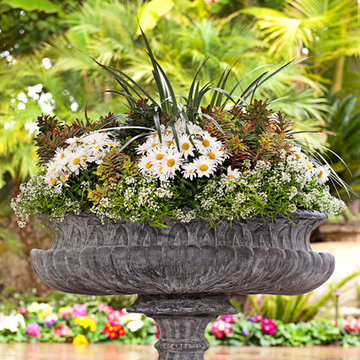 Ribbed Oval Urn