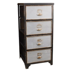 Rustic Metal 4 Drawer Cabinet - Products