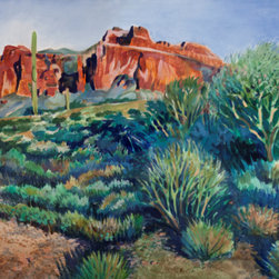 Private Commission, Red Mountain Tapestry - Tapestries