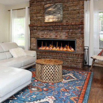 Litedeer Homes Latitude 65" Smart Electric Fireplace with Diamond-like Crystals