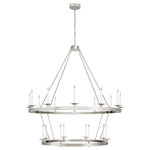 Visual Comfort & Co. - Launceton Grande Two Tiered Chandelier in Polished Nickel - Launceton Grande Two Tiered Chandelier in Polished Nickel