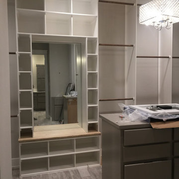 Master closet with shelves