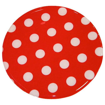 Andreas Dots Trivet, 8" Round, Red and White