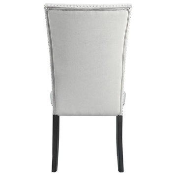 Celine Gray Velvet Side Chair set