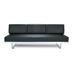 Flat Le Corbusier Black Sofa Bed - Sofas