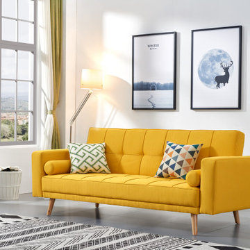 116 Yellow Sofa Bed