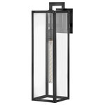 Hinkley - Hinkley 2595BK-LL Max - 1 Light Large Outdoor Wall - Simple, clean-cut, yet captivating, Max is an instMax 1 Light Large Ou Black Clear Glass *UL: Suitable for wet locations Energy Star Qualified: n/a ADA Certified: n/a  *Number of Lights: 1-*Wattage:100w Incandescent bulb(s) *Bulb Included:No *Bulb Type:Incandescent *Finish Type:Black