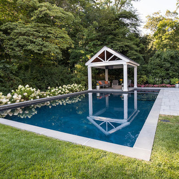 beautiful swimming pool blended seemlessly into the landscape