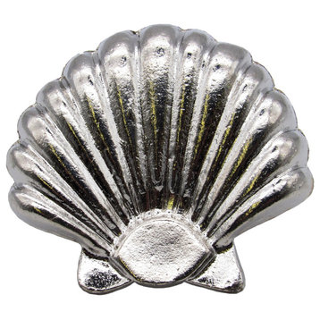 Seashell Cabinet Knob, Large, Nickel