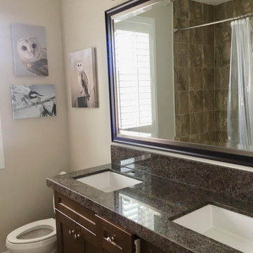 Updated Guest Bathroom Counter Top - Labrador Antique Granite Counter Top
