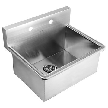 Noah's Collection Brushed Stainless Steel Commercial Drop-In Laundry-Scrub Sink