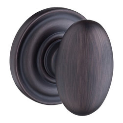 Baldwin - Ellipse Door Knob on Traditional Round Rose - Door Hardware