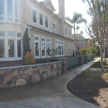 Residence Looking West with New Wall After