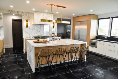 Kitchen - contemporary kitchen idea in Orange County