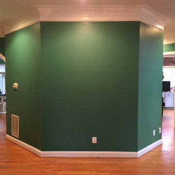 English Cottages Mural, hand painted in a foyer by Tom Taylor of Mural Art LLC