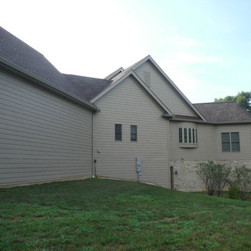 James Hardie Cobblestone Siding w/ Cedar Shake Siding