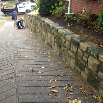 Retaining wall after rebuild