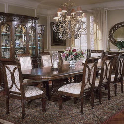 "Michael Amini" Hazelnut 10 PC Dining Room Set, Villagio Collection - Furniture