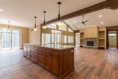 Inspiration for a rustic kitchen remodel in Milwaukee