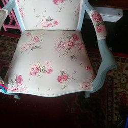 FOR SALE-&pound;175.00 Large vintage duck egg armchair... - Products