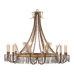 Scalloped Tole Chandelier - Chandeliers