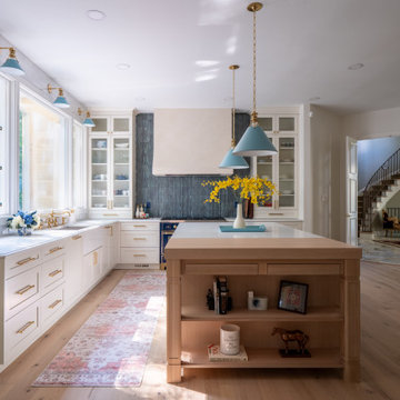 Gilded Pastel Kitchen Renovation In Bethesda