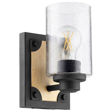 Wall Mount in Textured Black W/ Driftwood Finish