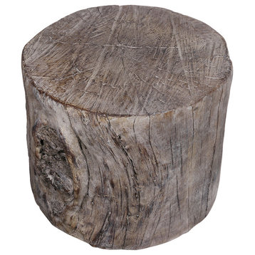 Round Tree Stump Ottoman or Stool in Natural