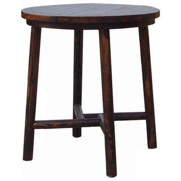 Char-Log Round Bar Table