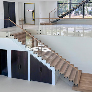 Project #126 | Contemporary Staircases with Integrated LEDs & Glass Railing