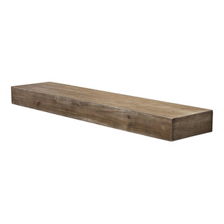 Omega National Products 36 Long Floating Shelf Unfinished Red Oak