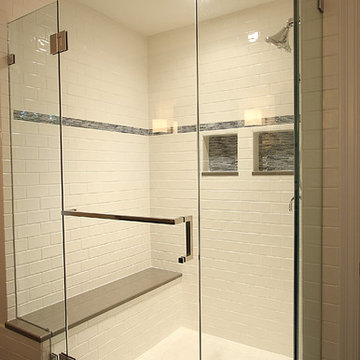 Large Tile Shower with Bench