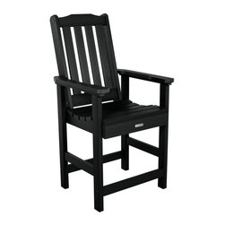 Highwood USA - Lehigh Counter-Height Armchair, Black - Outdoor Bar Stools And Counter Stools