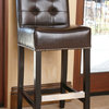 Jordana Leather Bar Stool, Brown