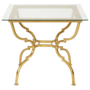 Lesley Gold Leaf Glass Side Table