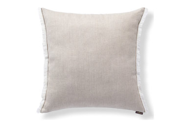 Herringbone Ivory Linen Cushion