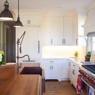 East Hampton, NY - Farmhouse - Stained Cherry Wood Countertop