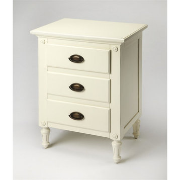 Butler Specialty Company Easterbrook 3-Drawer Wood Nightstand - Off White