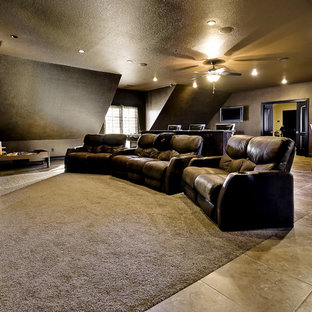 Inspiration for a timeless home theater remodel in Little Rock
