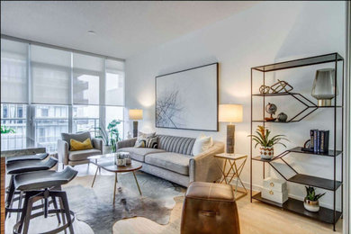 Minimalist living room photo in Toronto