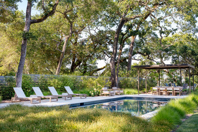 Inspiration for a contemporary rectangular pool remodel in San Francisco